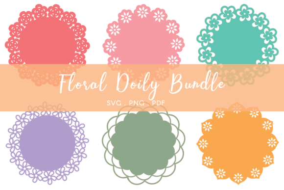 Download Floral Doily SVG and Clipart Bundle - Doily svg Collection