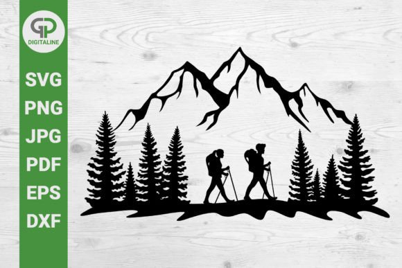 Download Hikers in the Wilderness, Hiking SVG - Premium Resources