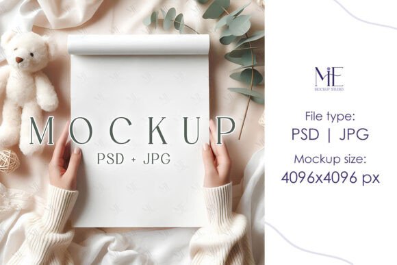 Download Gift Wrapping Paper Mockup, Rolled Paper - Gift wrapping Collection