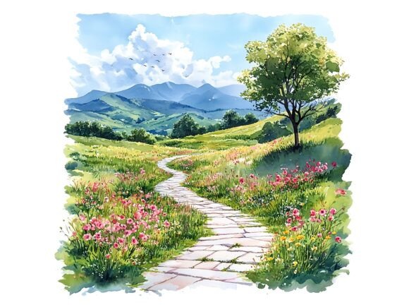 Download 10 Spring Nature Scenery Clipart Set - Scenery Collection
