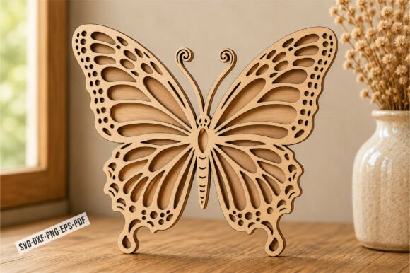 Download Elegant Butterfly Laser Cut Design - Laser cut design Collection