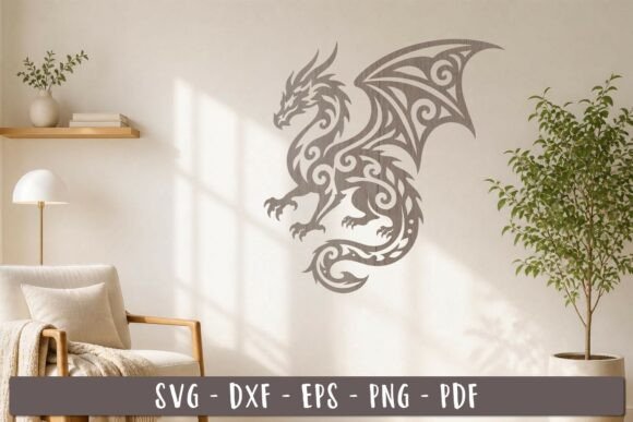 Download Dragon Wall Decor SVG Laser Cut Design - Laser cut design Collection