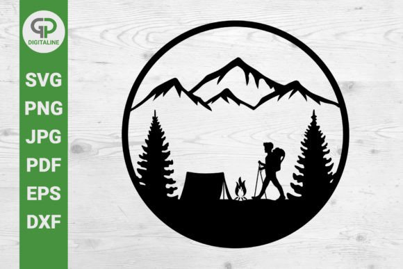 Download Wilderness Hiking and Camping SVG - Premium Resources