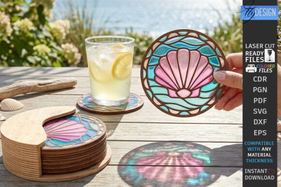 Download Stained Glass Coasters Laser Cut Design - Laser cut design Collection