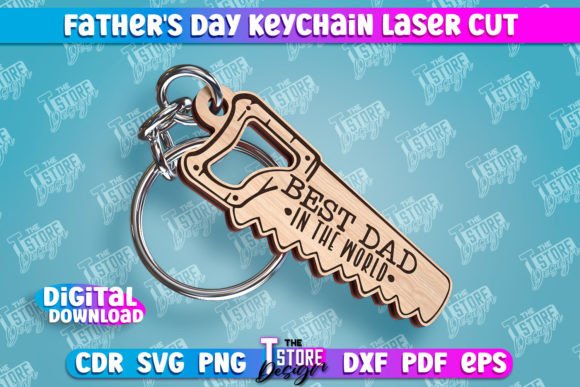 Download Father’s Day Keychain Laser Cut Design - Laser cut design Collection