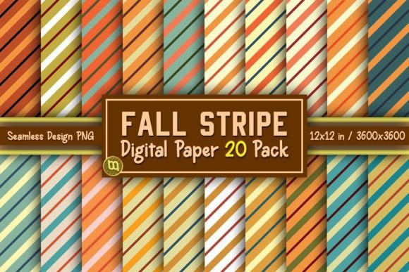 Download Fall Stripe Thanksgiving Paper 20 Pack - Thanksgiving paper Collection