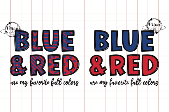Download Blue and Red Are My Favorite Fall Colors - Premium Resources