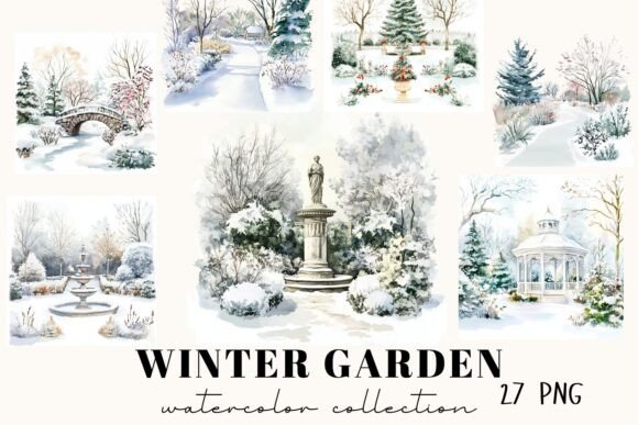 Download Winter Garden, Snowy Scenery - Scenery Collection
