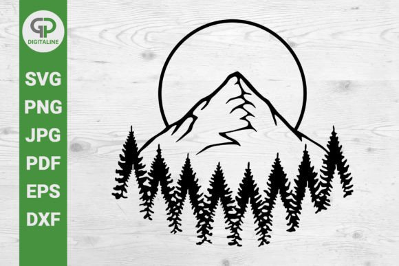 Download Forest and Mountain SVG, Wilderness SVG - Premium Bundle